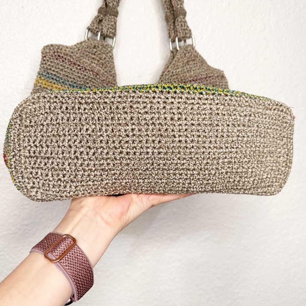 THE SAK BELLE COLORFUL STRIPED WOVEN HOBO SHOULDER BAG - Picture 9 of 11